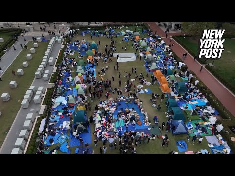 Columbia University protesters given deadline to leave 'tent city'