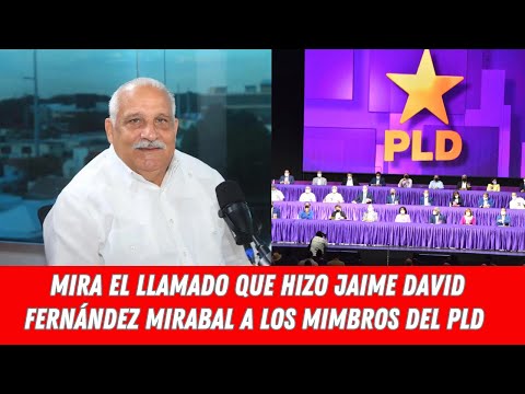 MIRA EL LLAMADO QUE HIZO JAIME DAVID FERNÁNDEZ MIRABAL A LOS MIMBROS DEL PLD