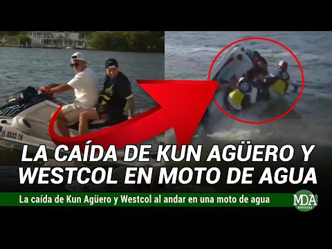 La GRACIOSA CAIDA del KUN AGÜERO y WESTCOL al andar en una MOTO DE AGUA