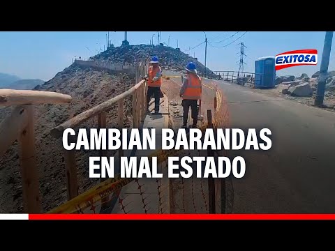 Cambian barandas en mal estado del cerro San Cristóbal tras denuncia de Exitosa