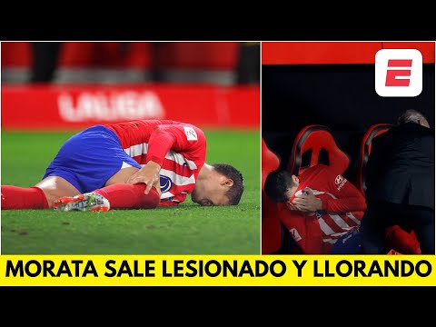 MORATA SALE LLORANDO por una lesión en la rodilla en el SEVILLA VS ATLÉTICO DE MADRID | La Liga