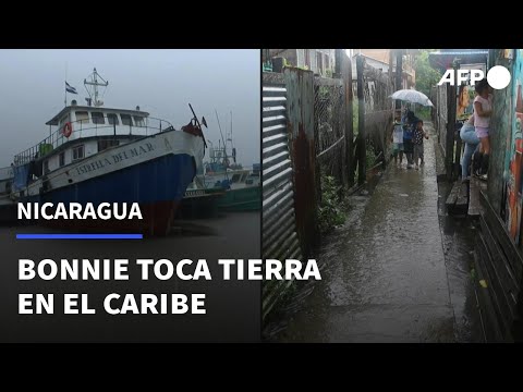 Bonnie toca tierra en el Caribe entre Nicaragua y Costa Rica, con lluvias | AFP