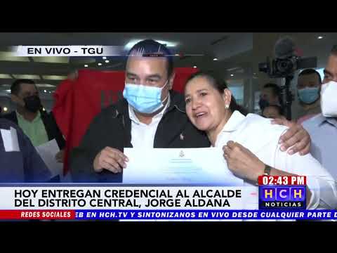 CNE entrega credenciales al nuevo alcalde del Distrito Central, Jorge Aldana