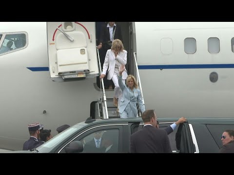 Jill Biden et Brigitte Macron arrivent à Dinard | AFP Images