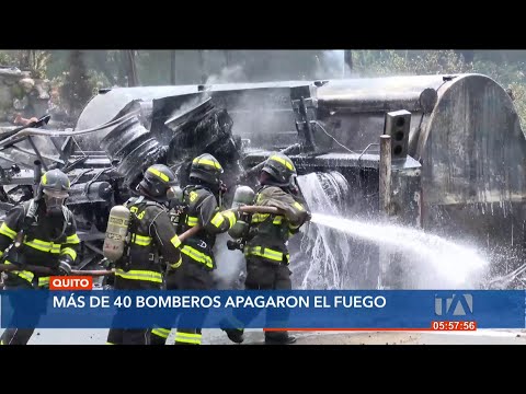Esto se sabe sobre el volcamiento del tanquero de combustible incendiado en la Av. Simón Bolívar