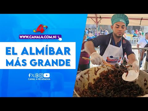 Familias degustan del almíbar más grande de Nicaragua en el Puerto Salvador Allende