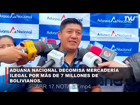 ADUANA NACIONAL DECOMISA MERCADERÍA ILEGAL POR MÁS DE 7 MILLONES DE BOLIVIANOS EN SANTA CRUZ
