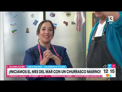 Camila Chef: Churrasco Marino | Tu Día | Canal 13