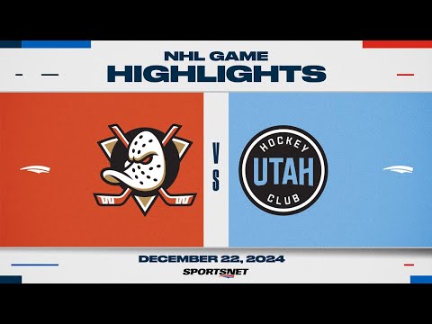 NHL Highlights | Ducks vs. Utah HC - December 22, 2024