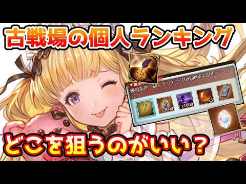 【グラブル】無理のし過ぎに注意！古戦場の個人ランキングはどのあたりを狙いに行くのがおすすめなのかについて解説！