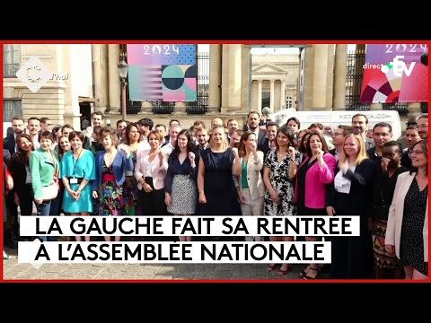 Les députés de gauche accueillis au palais Bourbon - La Story - C à Vous - 09/07/2024