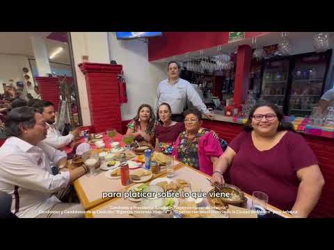 Claudia Sheinbaum Pardo en Casa Tixtla para comer un rico pozole CDMX