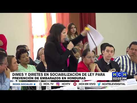 Dimes y diretes en socialización de ley para prevención de embarazos en Honduras