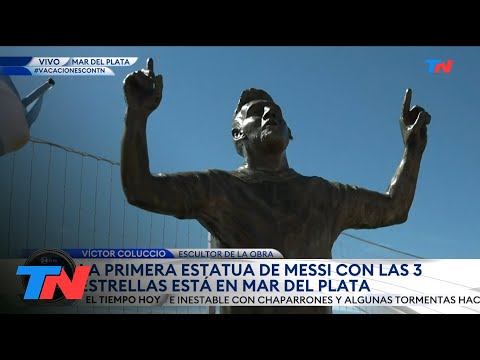 MAR DEL PLATA I Messi ya tiene su primera estatua con las 3 estrellas