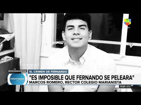 Crimen de Fernando: Guillermo Andino visitó el Colegio Marianista