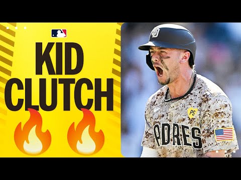 Is this ROOKIE the most CLUTCH hitter in baseball?! (Jackson Merrill clutch homers compilation)