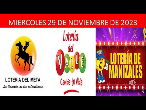 LOTERIA DEL META VALLE Y MANIZALES MIERCOLES 29 DE NOVIEMBRE 2023