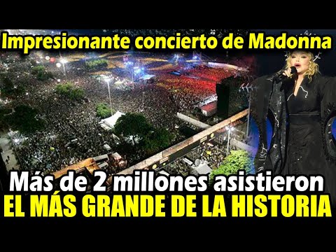 Impresionante concierto de Madonna en brasil, más de 2 millones asisten asu concierto gratuito