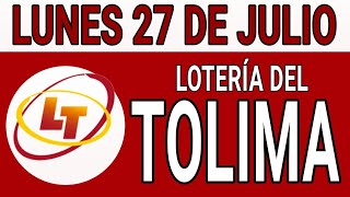 Resultados lotería del Tolima 27 de Julio de 2020