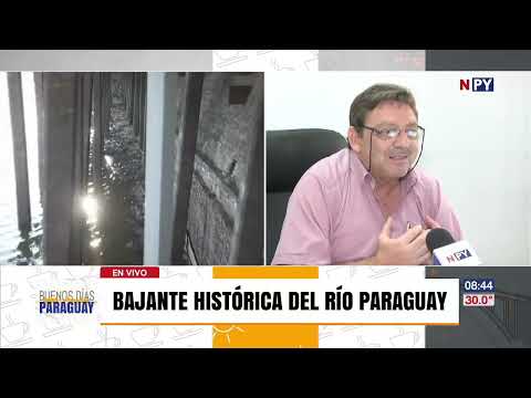 Preocupa la bajante extrema del río Paraguay