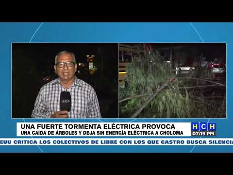 Fuerte tormenta deja sin energía eléctrica en Choloma, Cortés