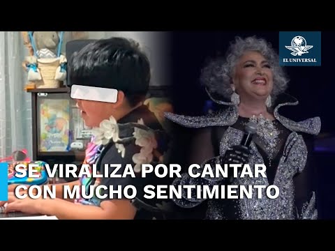 Con mucho sentimiento; pequeño se viraliza por cantar canción de Amanda Miguel