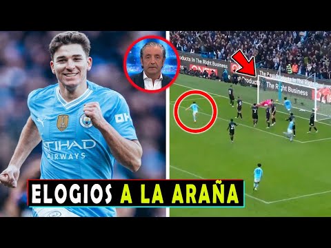 ASI REACCIONA PRENSA EUROPEA a GOL Y PARTIDO de JULIAN ALVAREZ MANCHESTER CITY vs HUDDERSFIELD 5-0