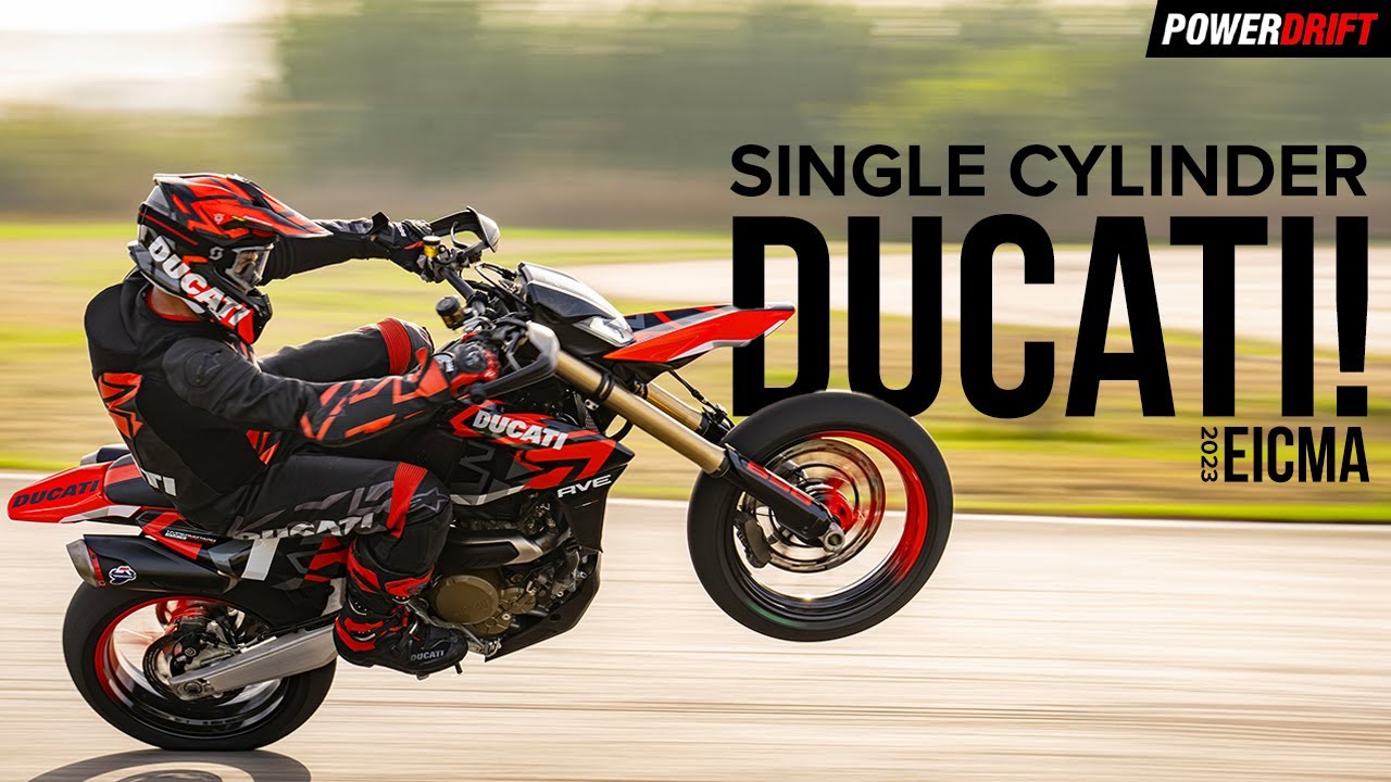 Single-cylinder Ducati Hypermotard 698 Mono | First Look | EICMA 2023 on PowerDrift