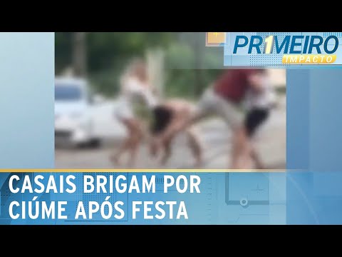 Ciúme motiva pancadaria entre casais em praia de Fortaleza | Primeiro Impacto (03/04/24)