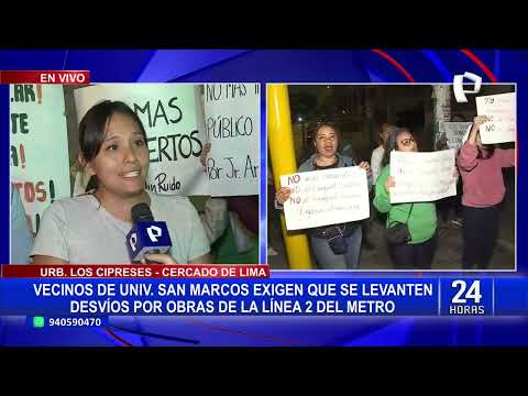 Cercado de Lima: vecinos exigen que se levanten desvíos de obras de la Línea 2