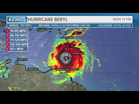 Hurricane Beryl makes landfall as powerful Category 4 storm in Caribbean