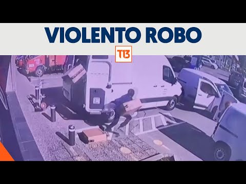 Videos muestran violento robo a camio?n de Chile Tabacos