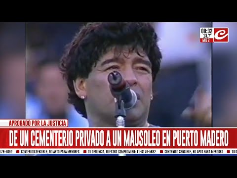 La justicia aprobó el traslado de Diego Maradona al memorial ubicado en Puerto Madero