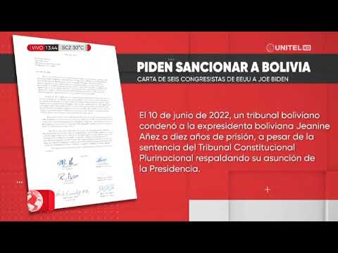 25032023 SEIS CONGRESISTAS DE EEUU PIDEN SANCIONAR A BOLIVIA RED UNITEL