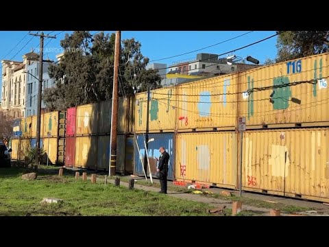 UC Berkeley clears People's Park, builds wall of shipping containers