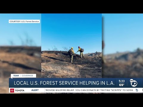 Cleveland National Forest crews helping to contain & stop spread of Eaton Fire