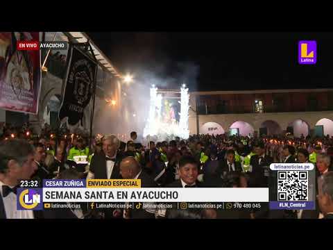 Semana santa en Ayacucho: Plaza de Huamanga abarrotada de fieles en inicio de esta festividad