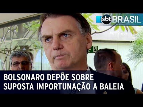 Bolsonaro depõe à PF sobre suposta importunação a baleia jubarte | SBT Brasil (27/02/24)