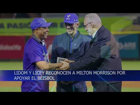LIDOM y Licey reconocen a Milton Morrinson por apoyar el béisbol