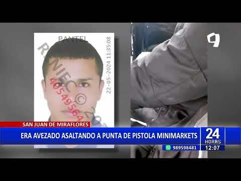 24Horas | SJM: sujeto temerario asalta con arma de fuego minimarket