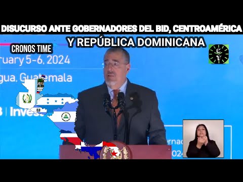 BERNARDO ARÉVALO DA UN PODEROSO DISCURSO ANTE GOBERNADORES DEL BID, CENTROAMÉRICA...GUATEMALA.
