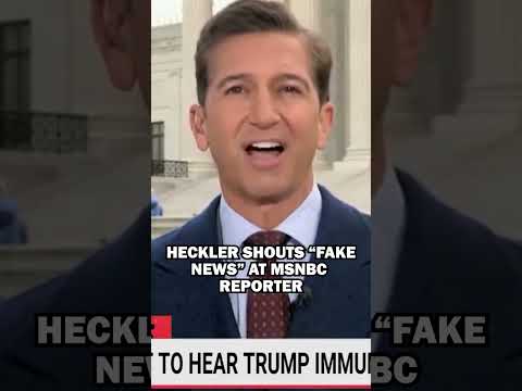 Is this heckler wrong for shouting fake news at a MSNBC Reporter?