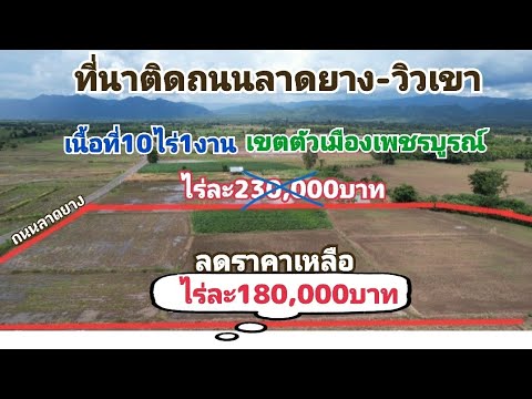 ขายที่นาติดถนนลาดยาง-วิวเขาในเ