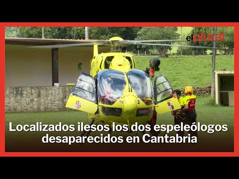 Localizados con vida los dos espeleólogos desaparecidos en una cueva de Cantabria