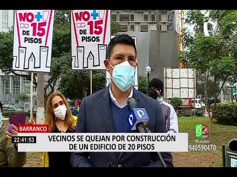 Barranco: vecinos se quejan por construcción de un edificio de 20 pisos