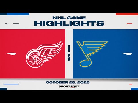 NHL Highlights | Red Wings vs. Blues - October 28, 2025
