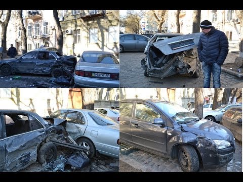 В Одессе пьяная девушка на «БМВ» разбила 5 машин (ВИДЕО)