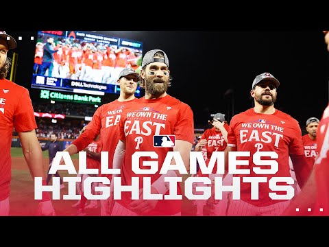 Highlights from ALL games on 9/23! (Phillies win NL East title!)