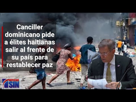 Canciller dominicano pide a élites haitianas salir al frente de su país para restablecer la paz