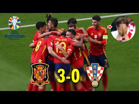 ESPAÑA VS CROACIA (3-0) RESUMEN Y GOLES HOY EUROCOPA 2024